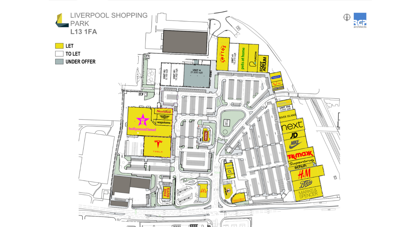 Liverpool Shopping Park Siteplan